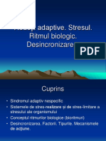 Reacţii Adaptive. Stresul. Ritmul Biologic. 3