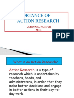 Importance of Action Research: Jijilyn G. Paguyo Mt-I