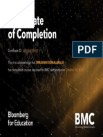 Bloomberg Certificate - of - Completion