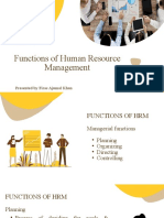 Functions of HRM: Planning, Organizing, Directing & Controlling