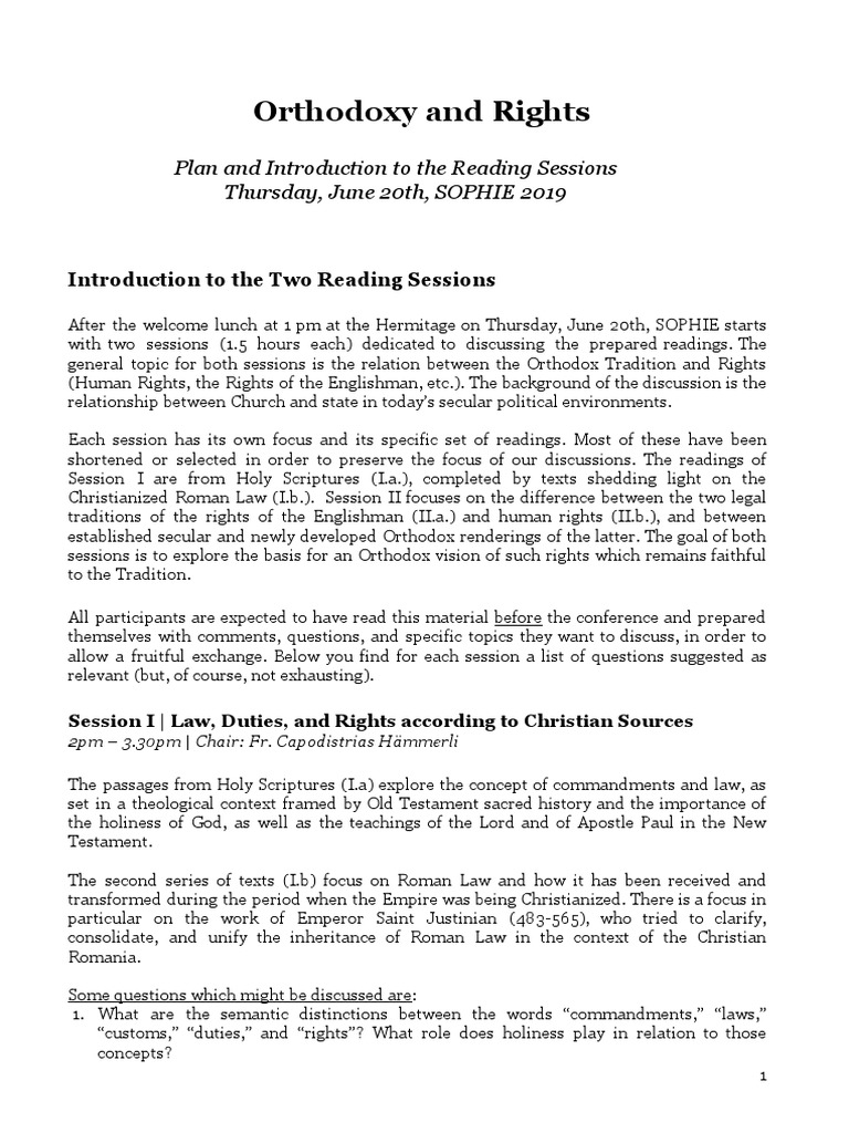 Introduction For The Reading Sessions - Thursday June 20 | PDF ...