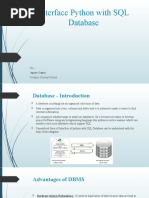Interface Python With SQL Database: Apurv Gupta