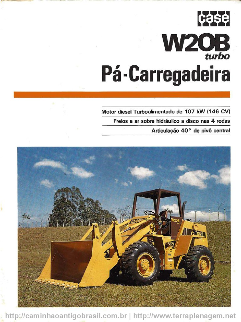 Manual da Pá Carregadeira Case W20E | PDF | Negócios
