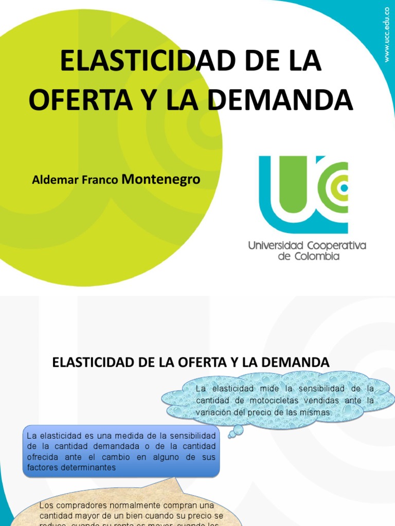 Elasticidad de Oferta y Demanda | PDF | Elasticidad (economía) | La ...