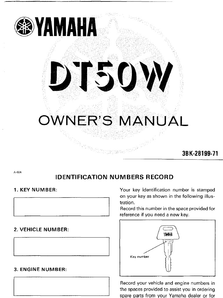 Yamaha Dt 50 Service Manual Pdf