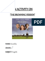 An Activity On: "The Browning Version"