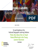 Certificate of Participation: Young Learners