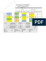 Mit School of Engineering: Time Table - First Year B.Tech