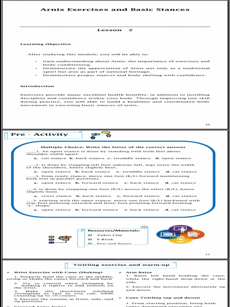 Lesson 2 Arnis PDF