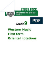 Grade: Western Music First Term Oriental Notations