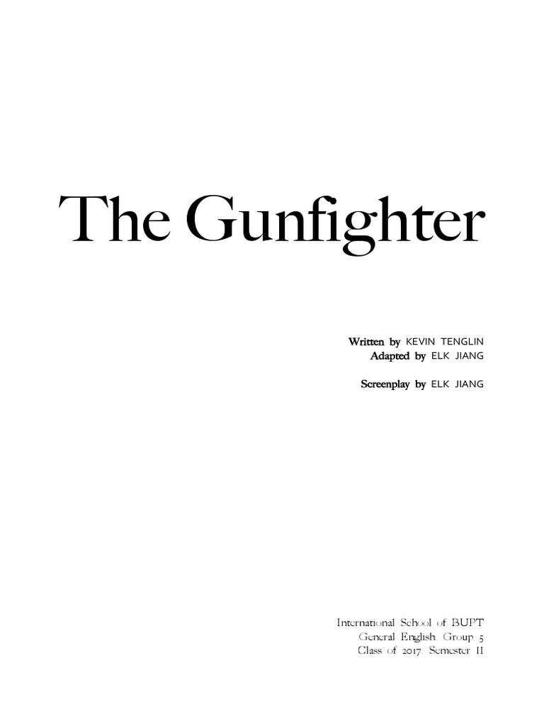The Gunfighter Script | PDF