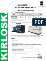 Kirloskar: Diesel Generating Sets KG365W / KG365WS