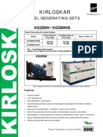 Kirloskar: Diesel Generating Sets KG200W / KG200WS
