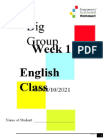 Big Group: English Class Week 1