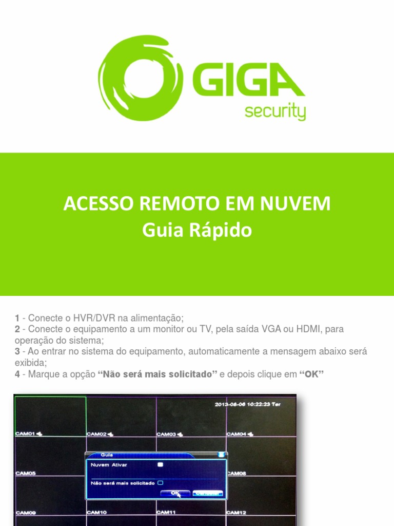 DVR Giga Security | PDF | Endereço de IP | Computação em nuvem