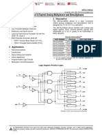 SN74LV4052A Dual 4-Channel Analog Multiplexers and Demultiplexers