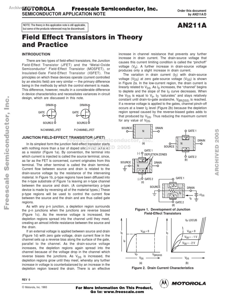 Motorola FET Application Guide | PDF | Field Effect Transistor | Mosfet