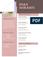 Pink Brown Simple Photo Modern Resume