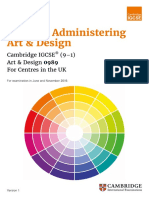 Guide To Administering Art & Design: Cambridge IGCSE (9-1) Art & Design 0989 For Centres in The UK