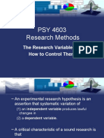 Research Methods: Controlling Variables