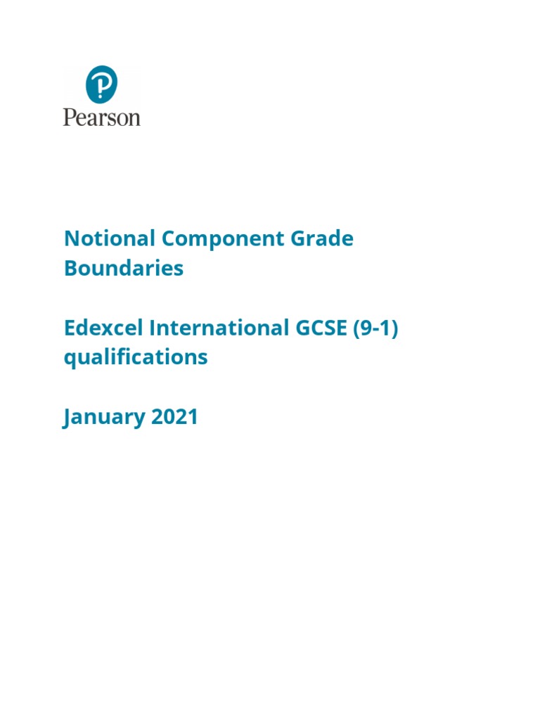 Notional Component Grade Boundaries 2024