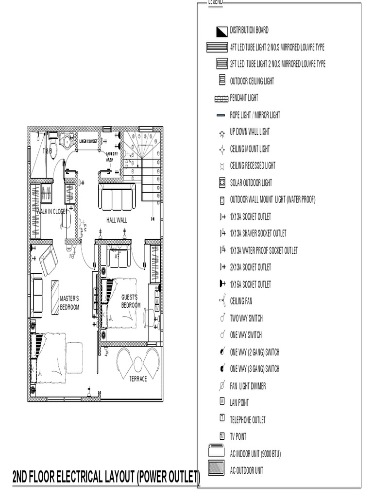 Electrical Outlet Layout Plan | PDF | Ac Power Plugs And Sockets ...