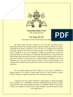 Quemadmodum Deus, Pio IX