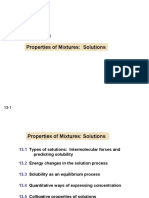 Properties of Mixtures: Solutions