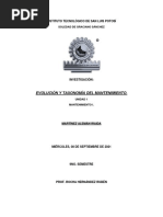 UNIDAD 01. EVOLUCIÓN Y TAXONOMÍA DEL MANTENIMIENTO
