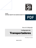 Configuração de transportes no SAGE