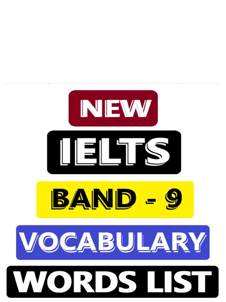 Ielts Band 9 Vocabulary List Pdf With Answers