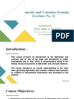 Diplomatic and Consular Systems (Lecture No. 1) : Prof. Hala A. Rashidy