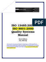 ISO 13485 Quality Manual Sample