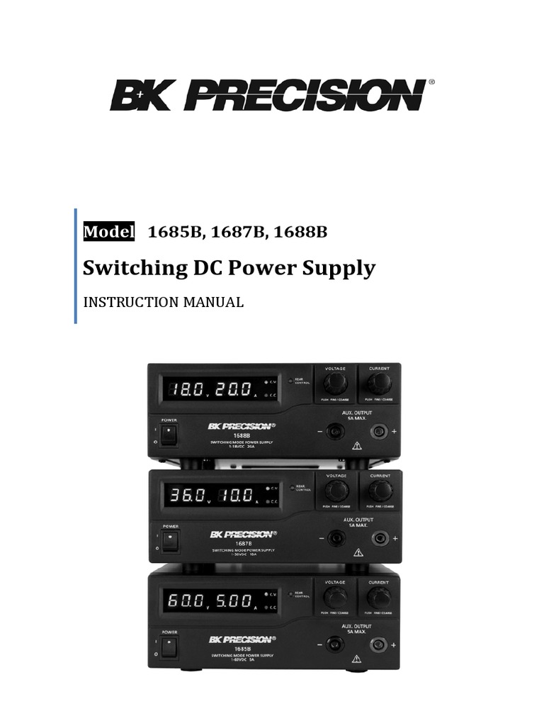 168xB Manual PDF Power Supply Electrical Connector
