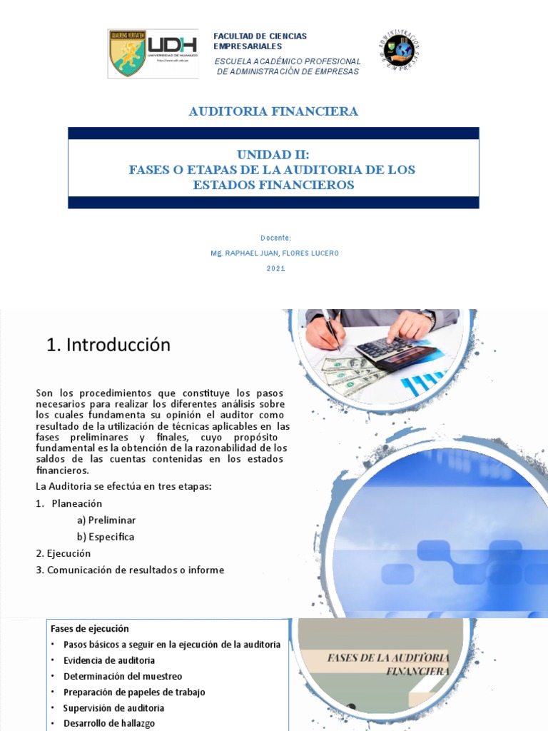 Fases o Etapas de La Auditoria Eeff | PDF | Auditoría | Planificación