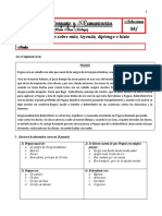 Prueba de Mito, Leyenda, Diptongo e Hiato 6° Año Septiembre