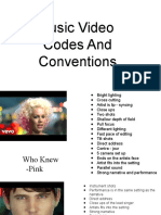 Music Video Codes and Conventions