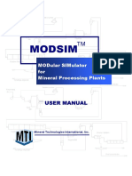 Modsim: Modular Simulator For Mineral Processing Plants