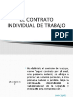 Diapositivas El Contrato Individual de Trabajo