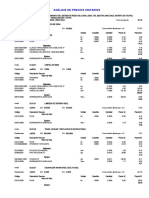 Análisis de Precios Unitarios: Fecha Presupuesto Partida