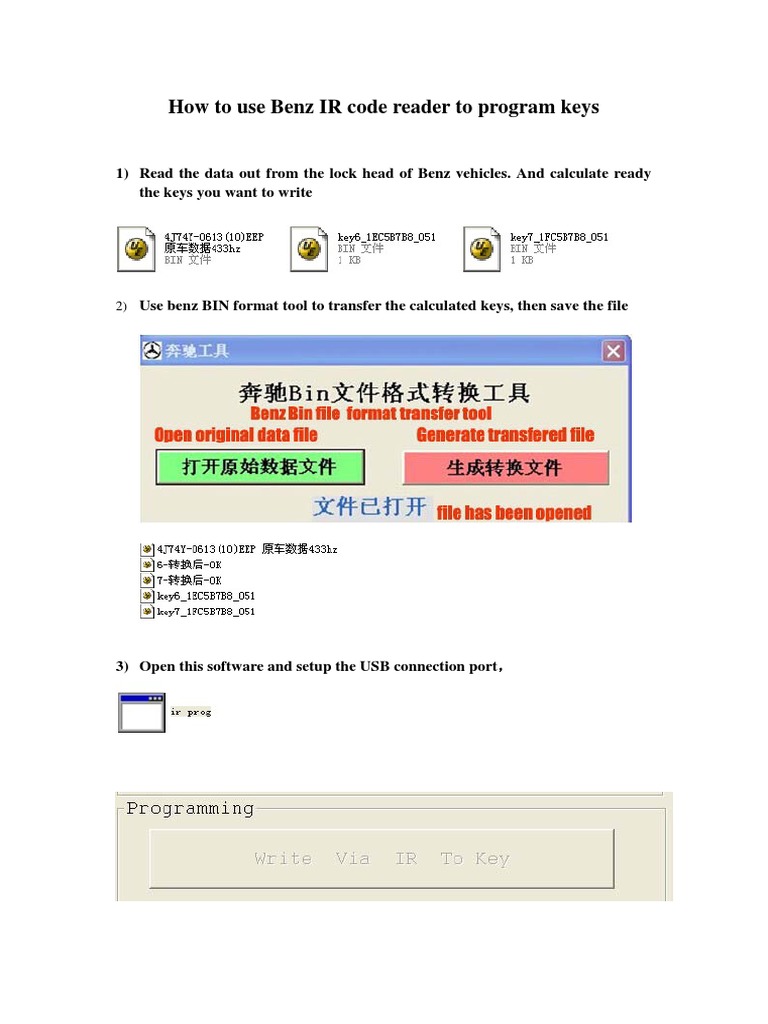 MB Benz Ir Key Code Reader User Manual | PDF | Computers | Technology ...