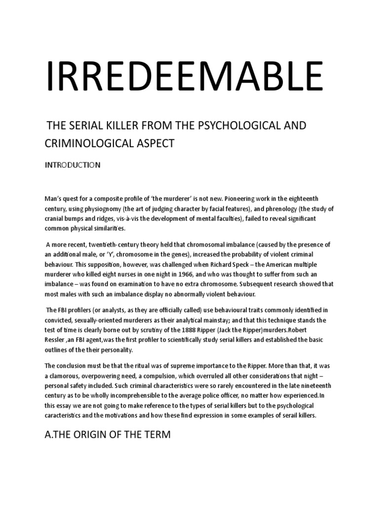 Serial Killers | PDF | Serial Killer