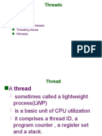 Threads: Multithreading Models Threading Issues Pthreads