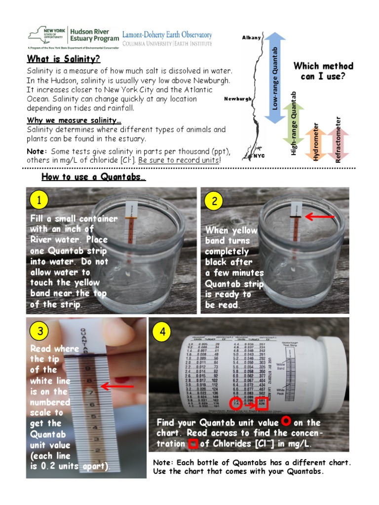 Salinity Quantab Final | Descargar gratis PDF | Salinity | Physical ...