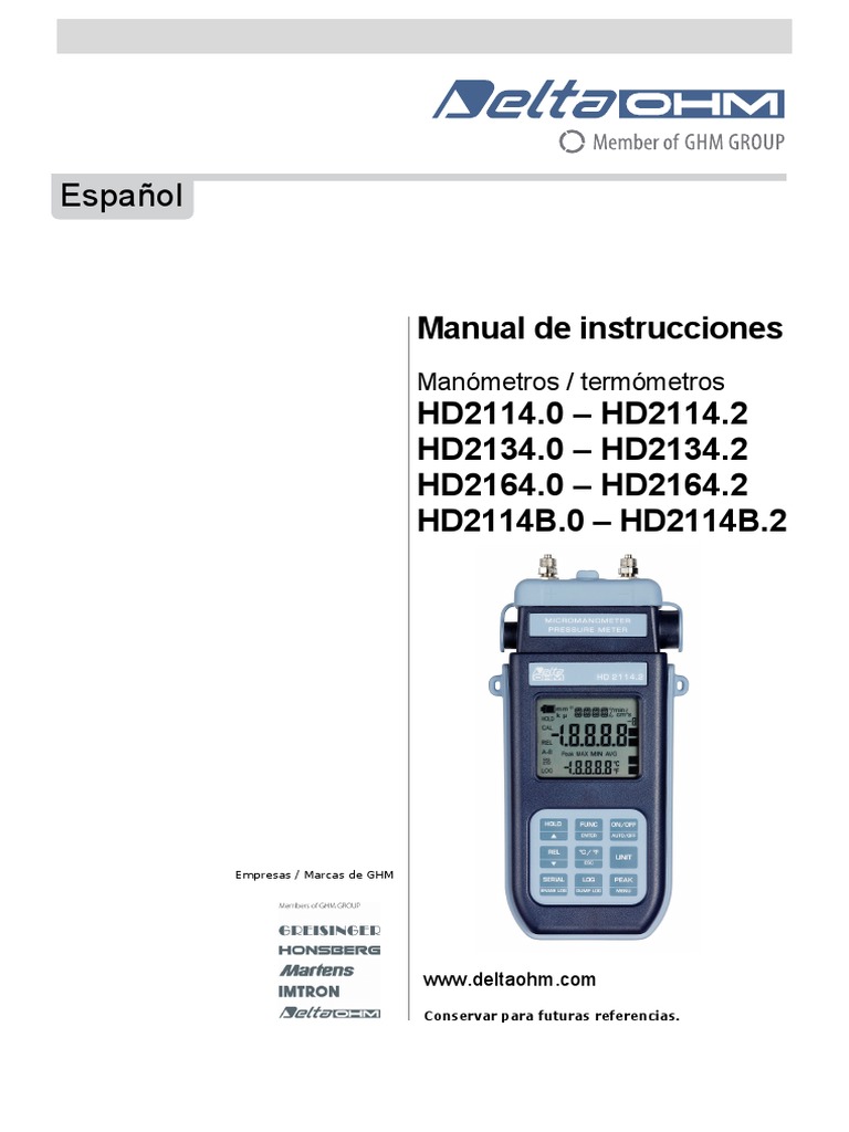Manual HD2114-2134-2164 - M - Es | PDF | USB | Temperatura
