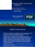 Penulisan Proposal Penelitian Hukum Normatif