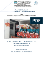 Plan de Trabajo Por El Dia de La Alimentacion. Centro de Salud Amarilis 2021