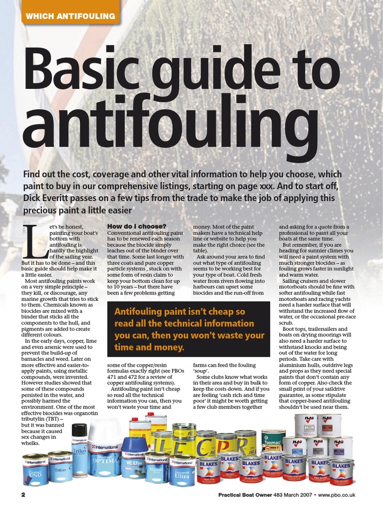 Antifouling: Basic Guide To | PDF | Paint | Materials