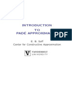 TO Pad E Approximants: E. B. Saff Center For Constructive Approximation