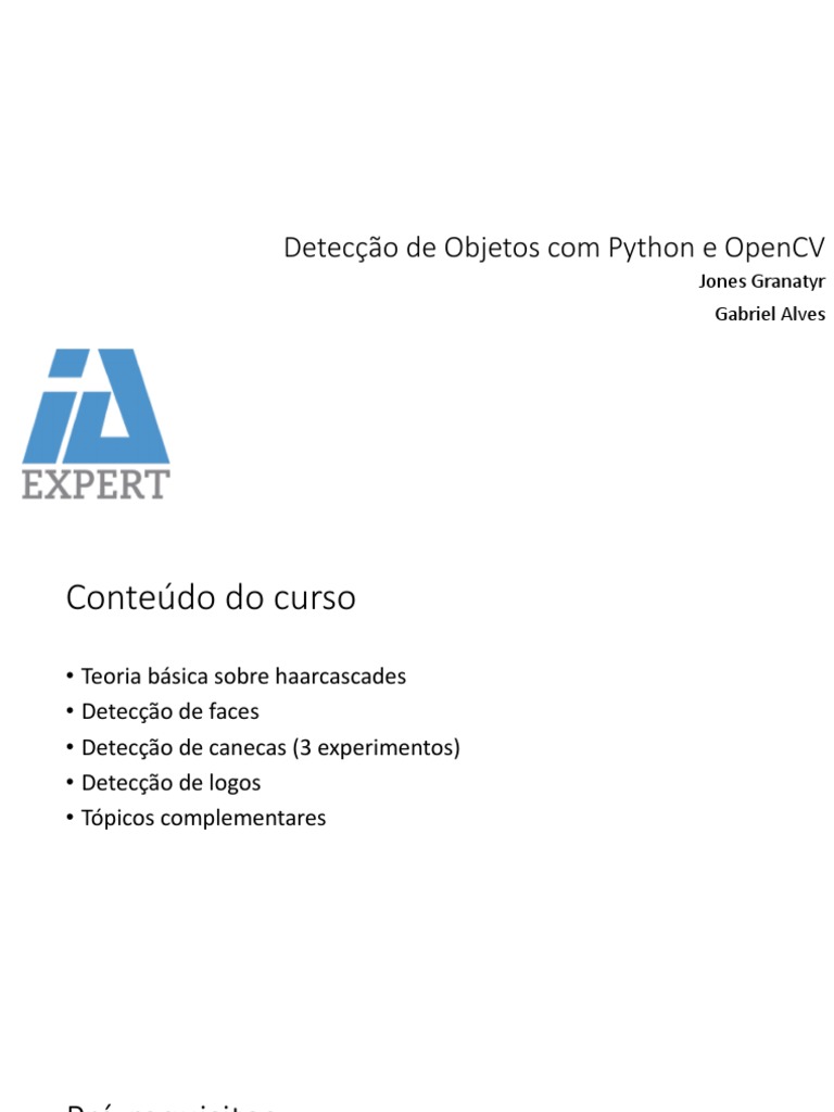 Detecção de Objetos com OpenCV e Python | PDF | Imagem | Python ...